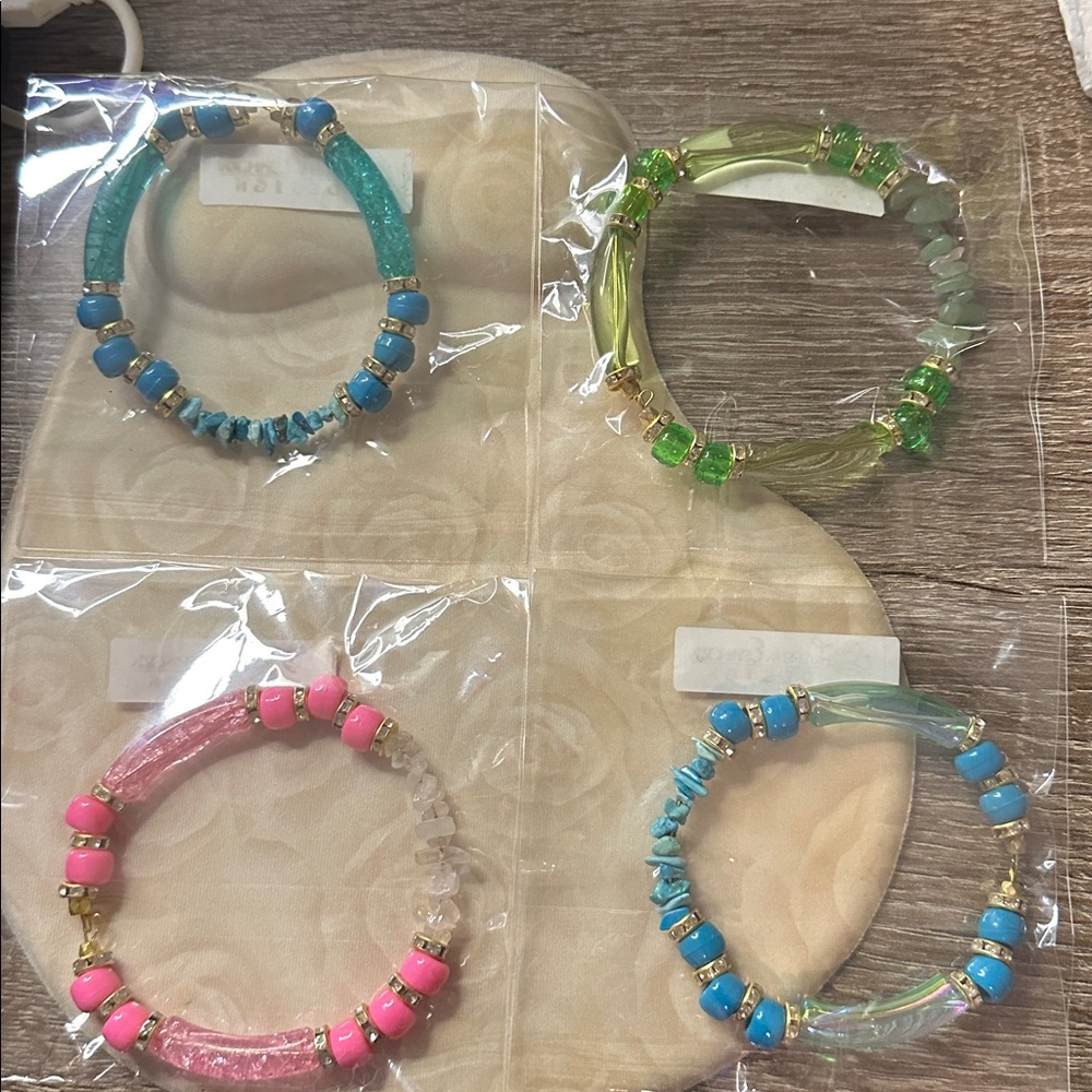 Handmade bracelets set of 4 New